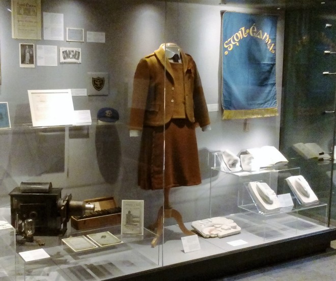 Display case in Pearse Museum